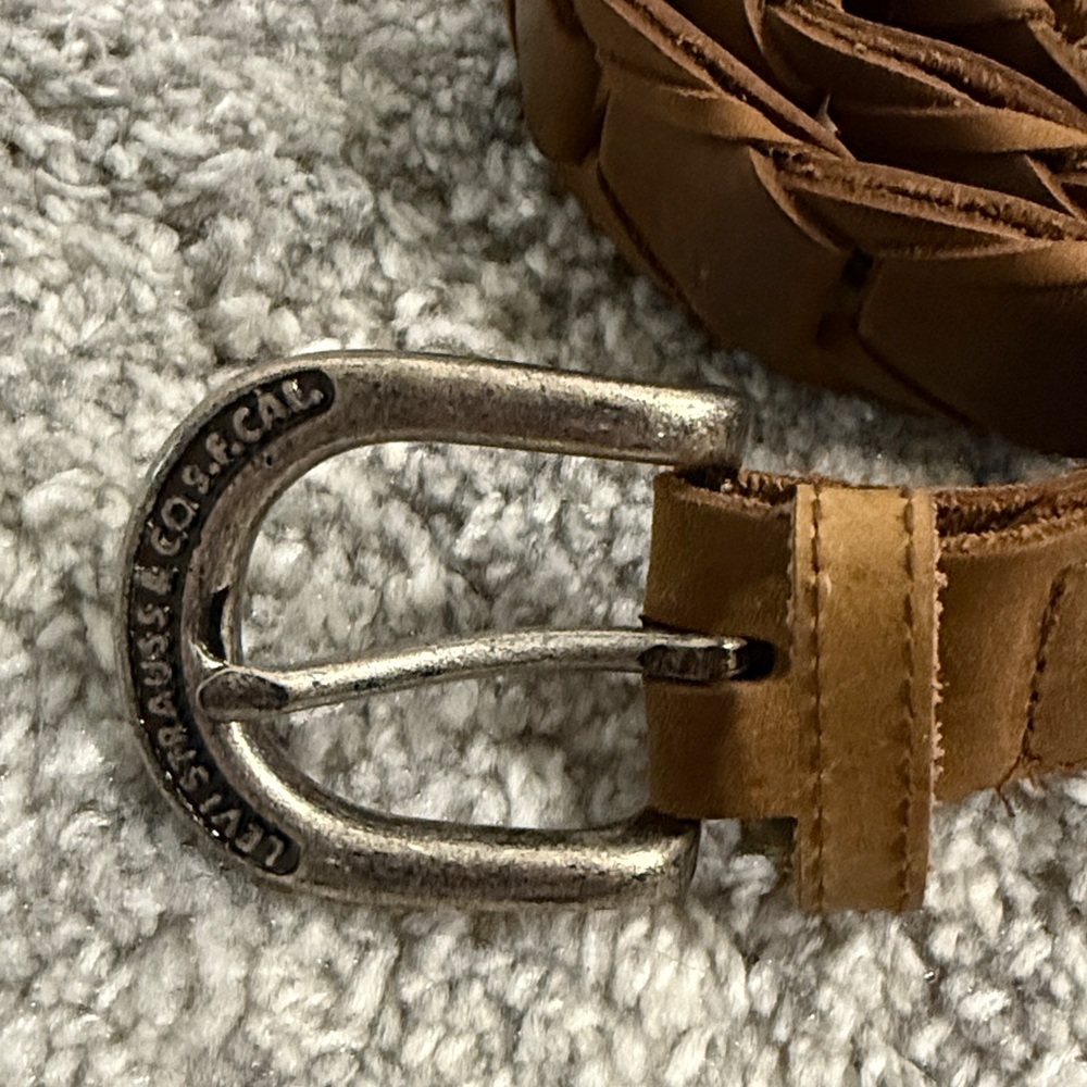 Levi Strauss & Co S.F. CAL VINTAGE Leather Western Belt - Picture 2 of 5